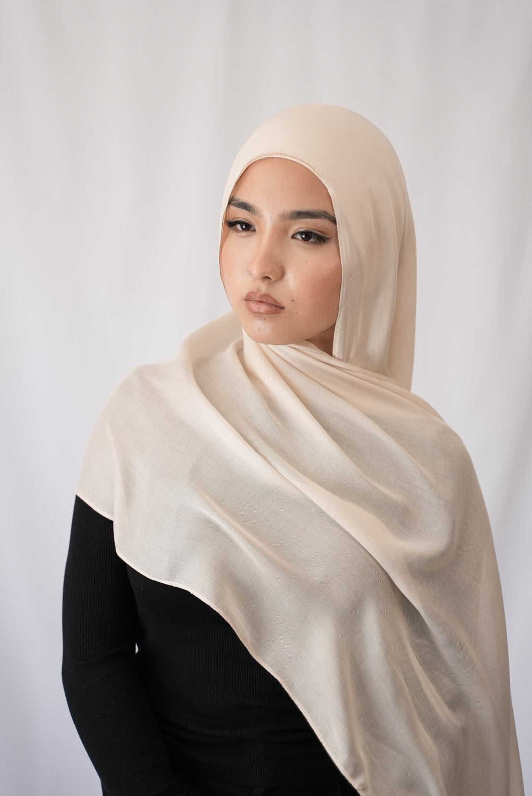 Soft Beige - Modal Hijab Set