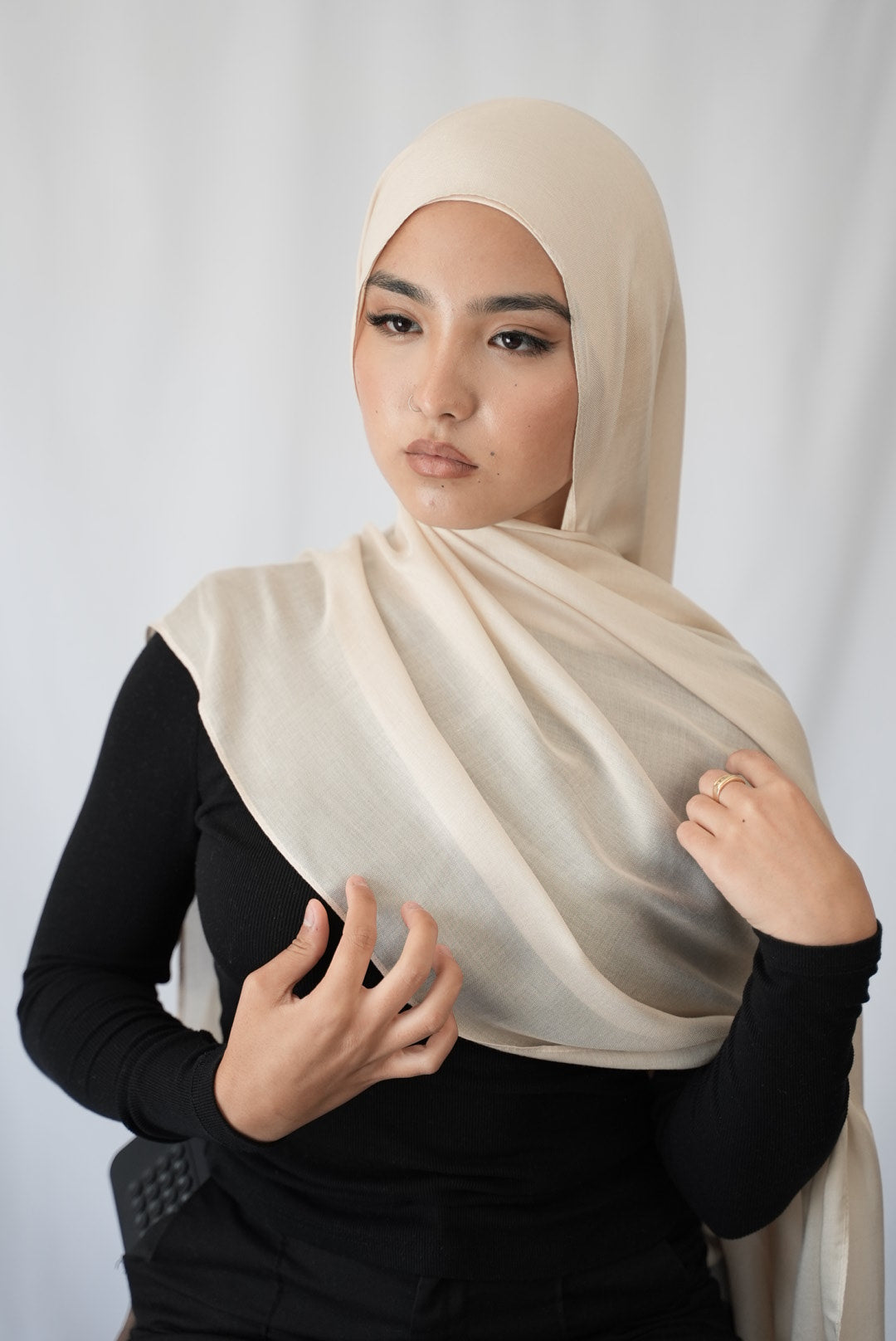 Soft Beige - Modal Hijab Set