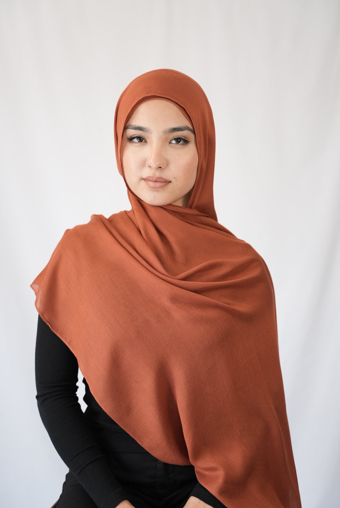 Fiery Amber - Modal Hijab Set