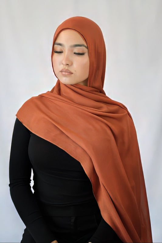 Fiery Amber - Modal Hijab Set