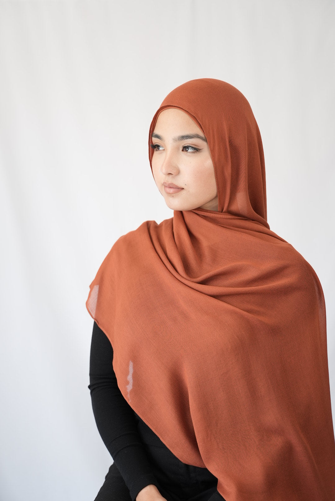 Fiery Amber - Modal Hijab Set