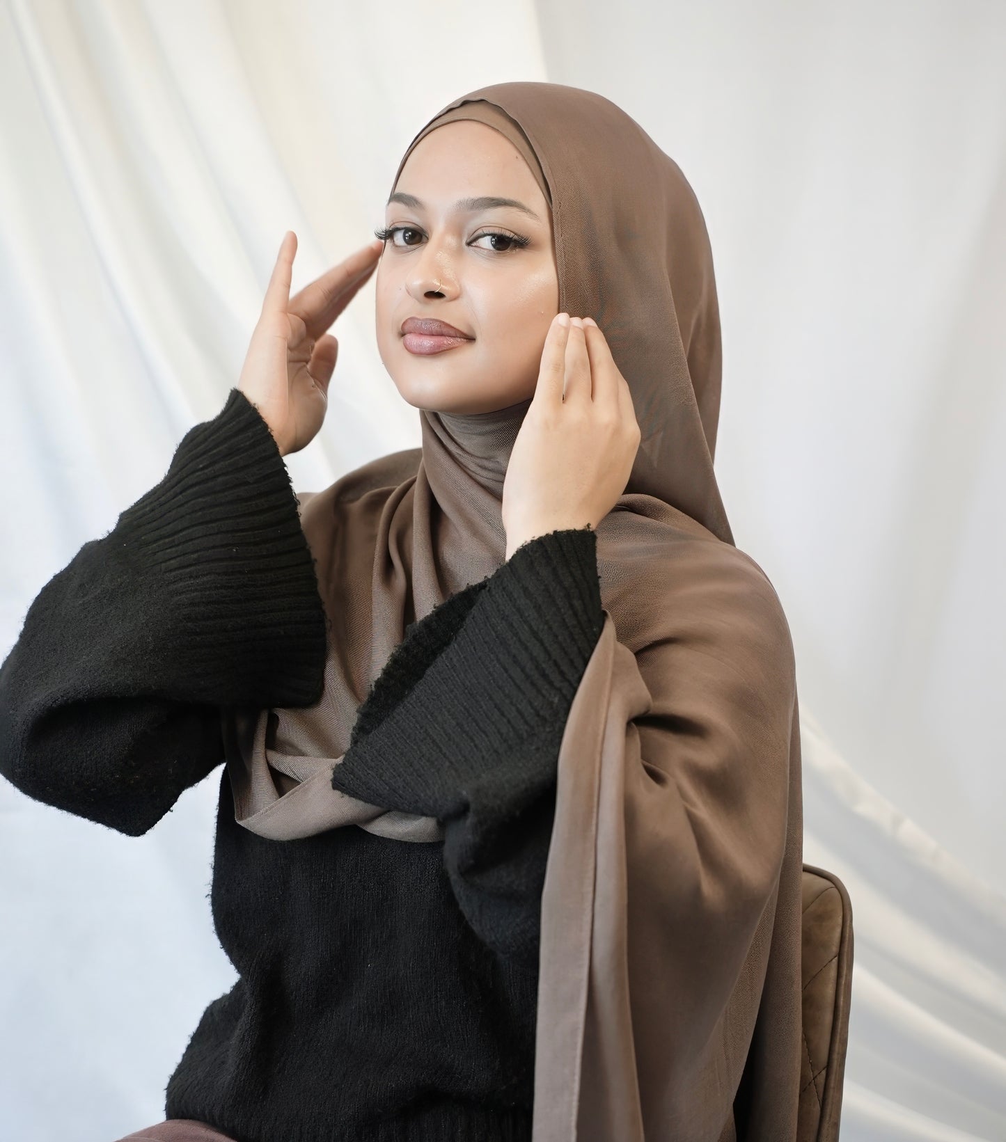 Earthly Amber - Modal Hijab Set